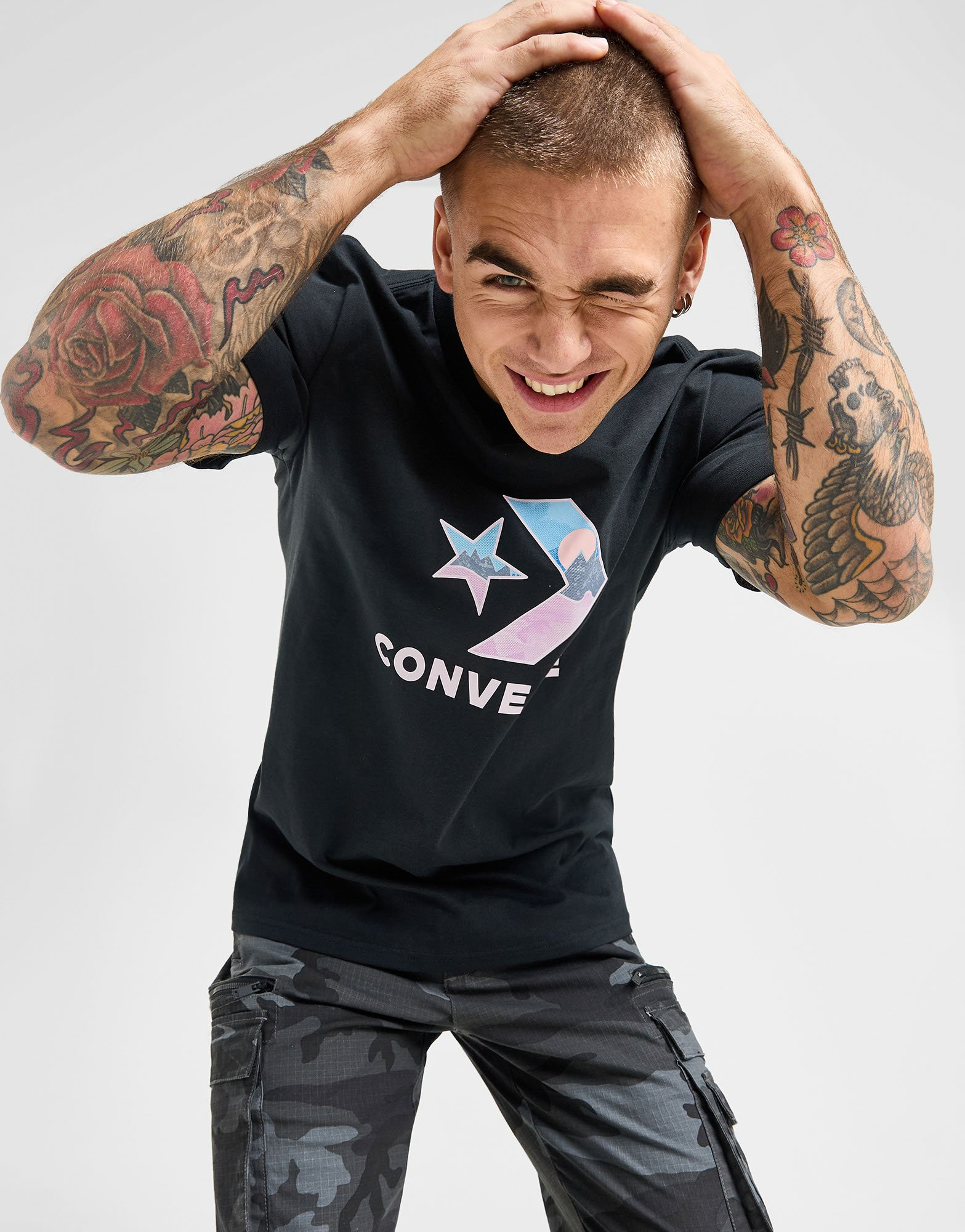 Converse T-shirt Star Chevron Homme