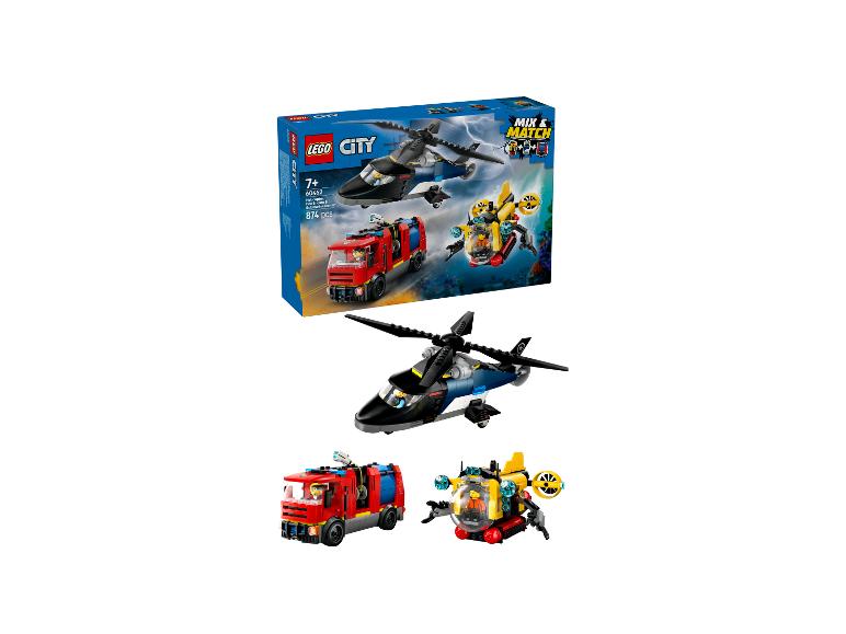 Helikopter, brandweerauto en onderzeeër remix 60462