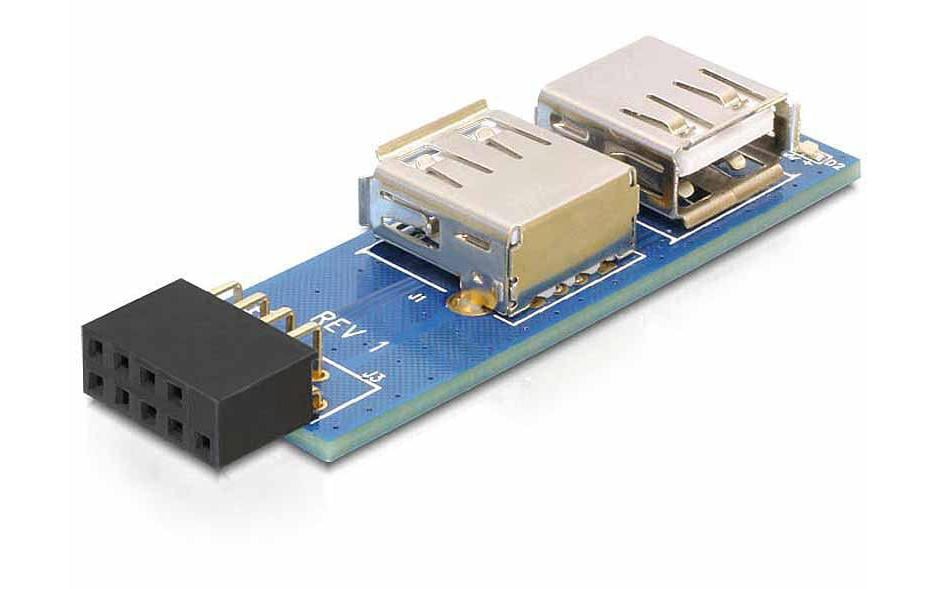 USB 2.0 Adapter USB-A Buchse - USB-PinheaderPin Header