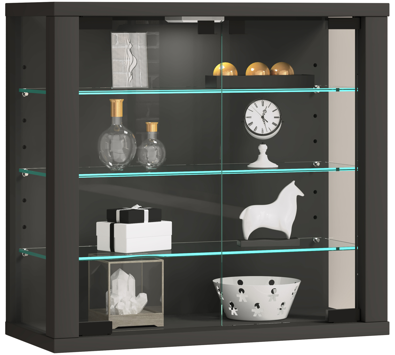 Vitrine VITROSA L - anthrazit - 43 cm breit