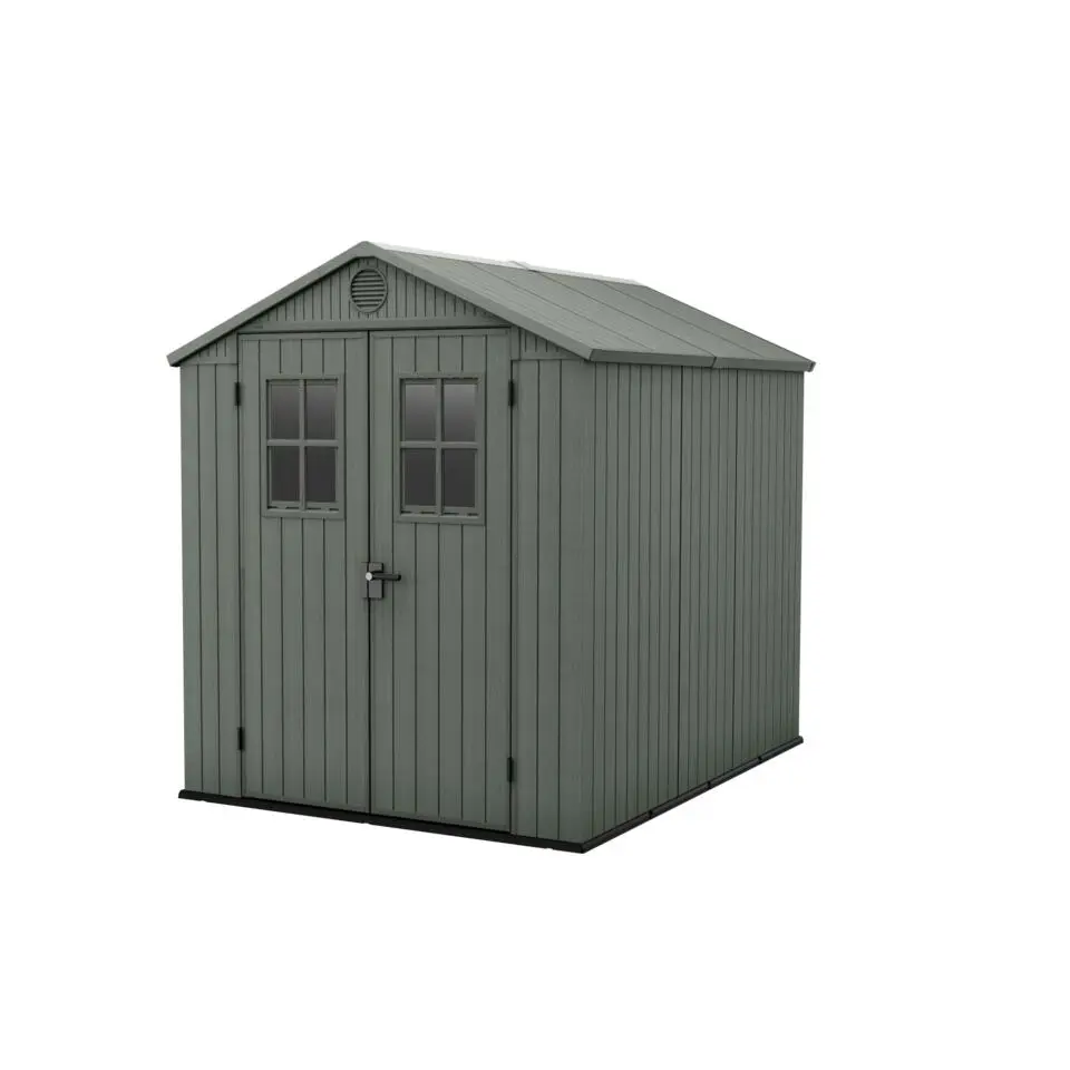 Keter Darwin 68 Tuinhuis - dubbele deuren   ramen - 190x244x221 - Groen