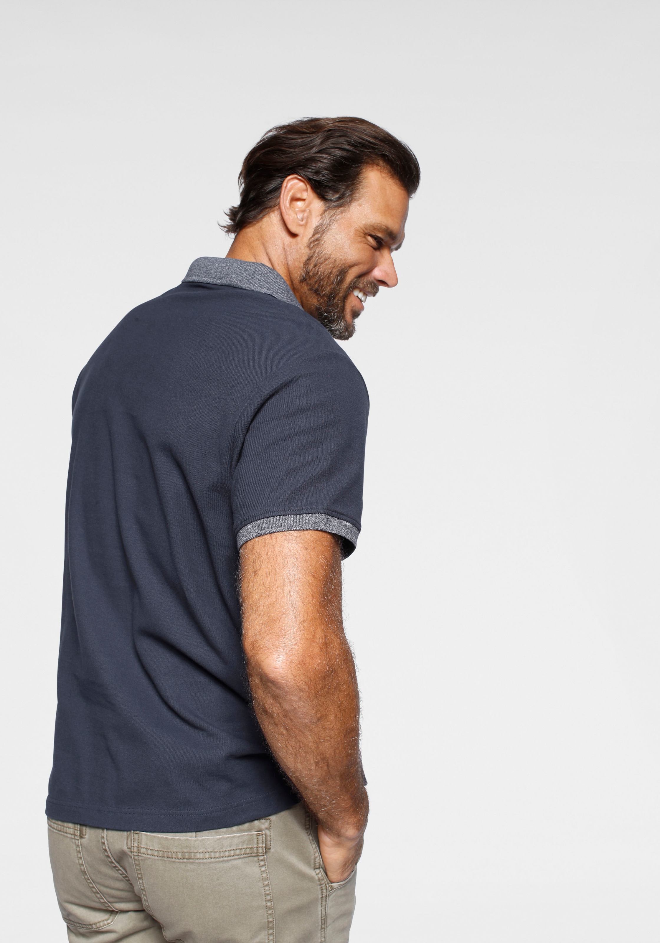 Arizona Poloshirt Kurzarm,  mit Rippbündchen,  Polokragen,  aus Piqué-Stoff
