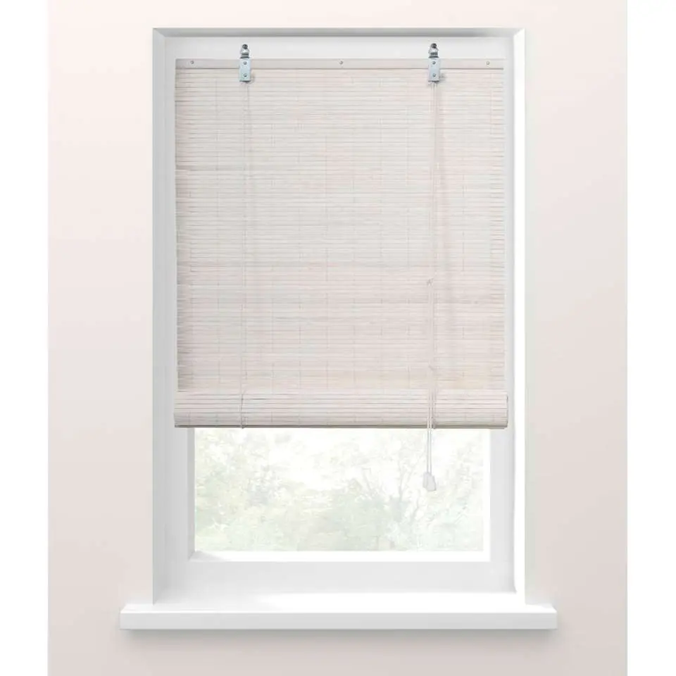 Fenstr Rolgordijn bamboe wit - 150x180 cm