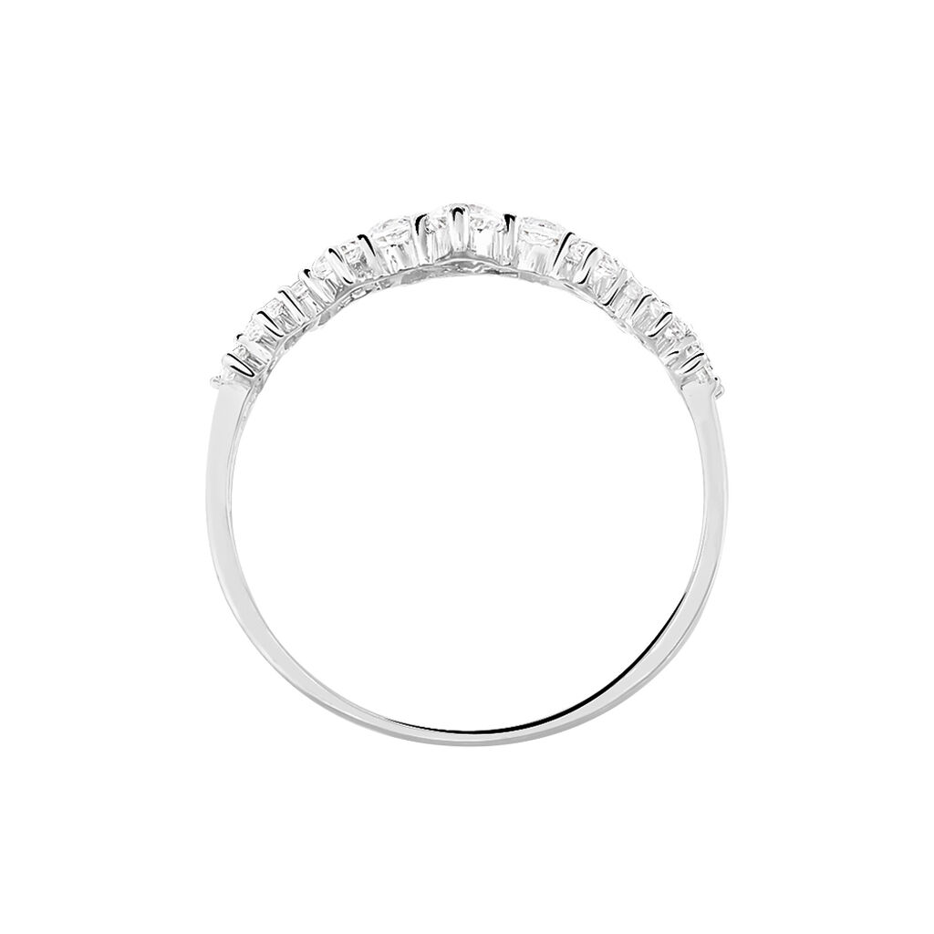Bague Tokyo Or Blanc Oxyde De Zirconium