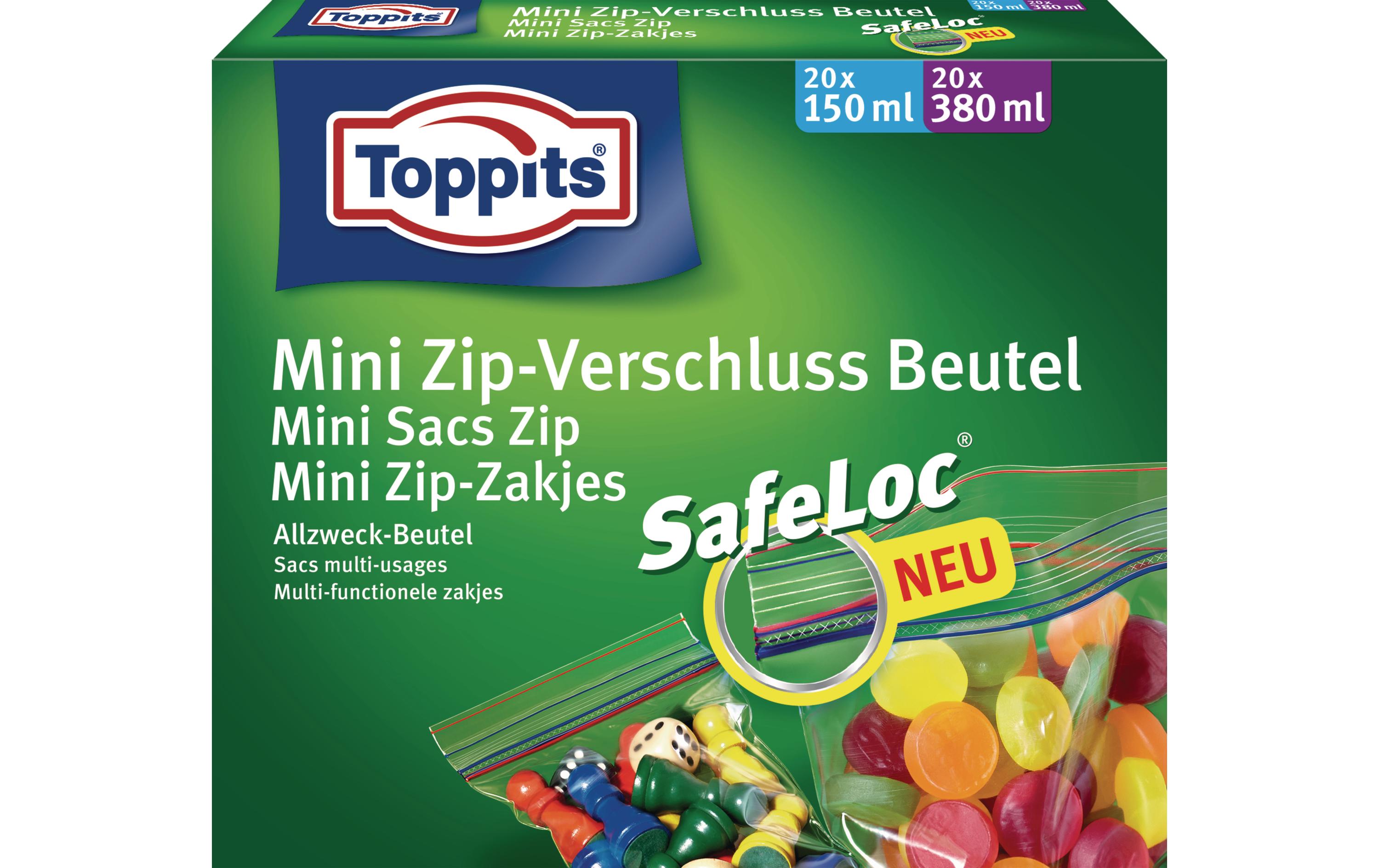Gefrierbeutel Mini Zip-Verschluss SafeLoc, 40 StückGefrierbeutel mit SafeLoc-Verschluss