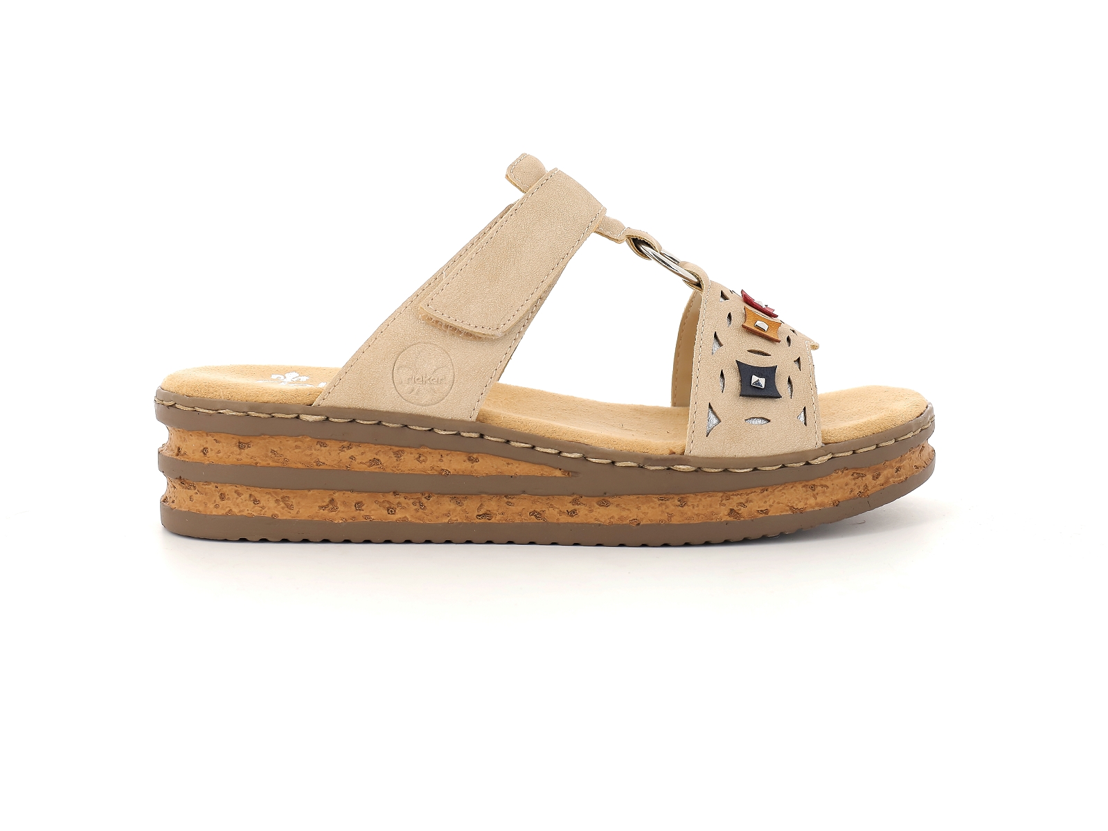 Rieker-62924 Synthétique Beige