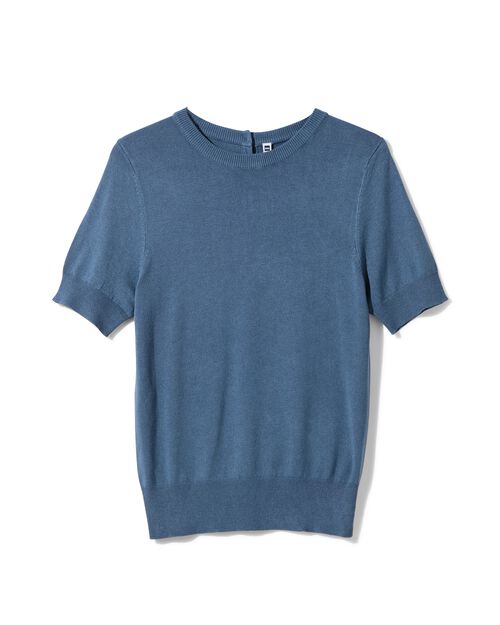 pull en maille pour femme bleu
