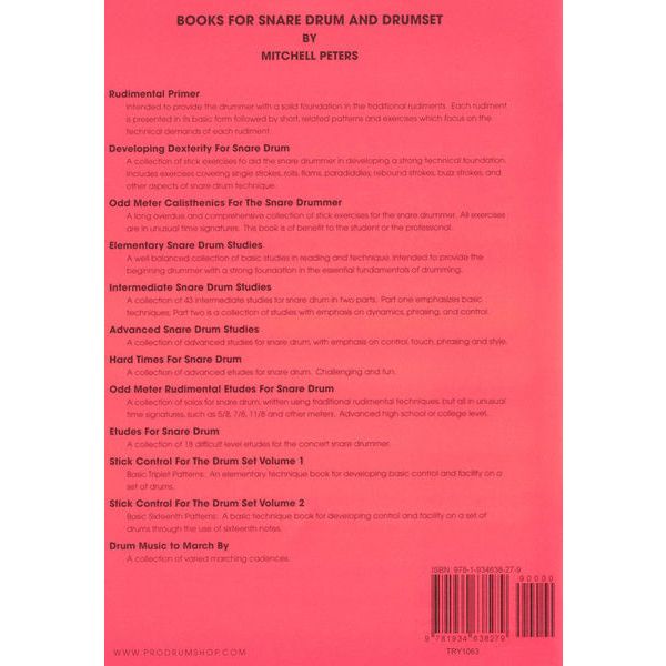 Try Publishing Company Elementary Snare Drum Studies