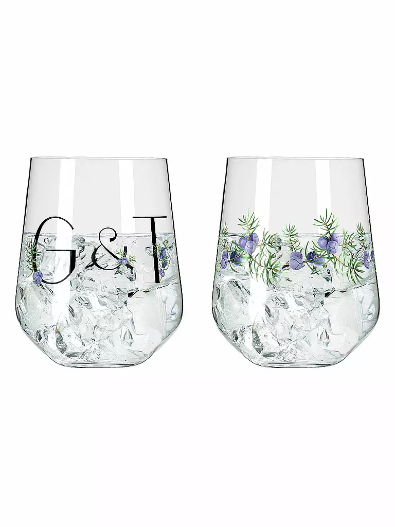 RITZENHOFF Gin Tumbler 2-er Set BOTANIC LIGHTS  #5 #6 Design Team bunt