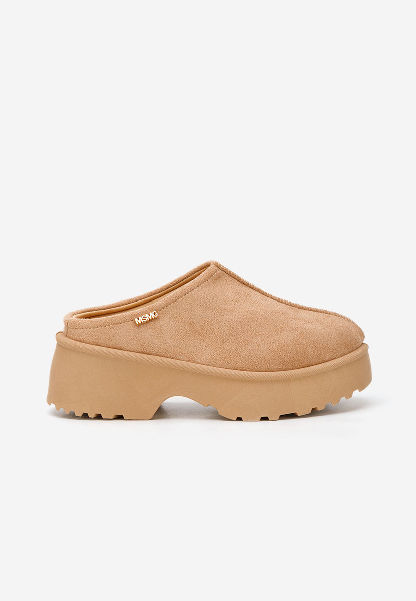 Sabots pour femme à plateforme kaki Masamaga
