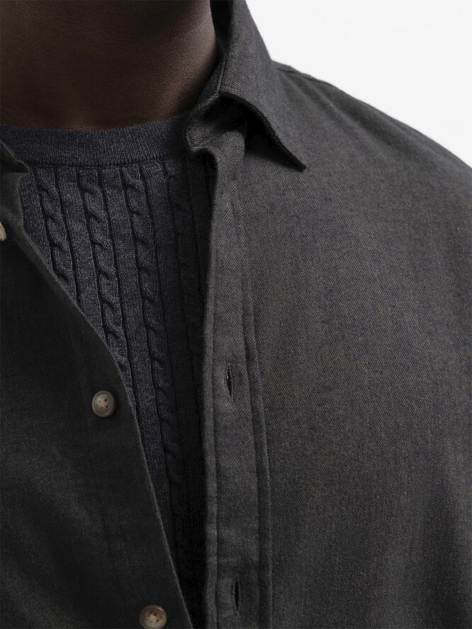 Selected Homme SLHSLIMOWEN-FLANNEL SHIRT LS NOOS Forest night/solid