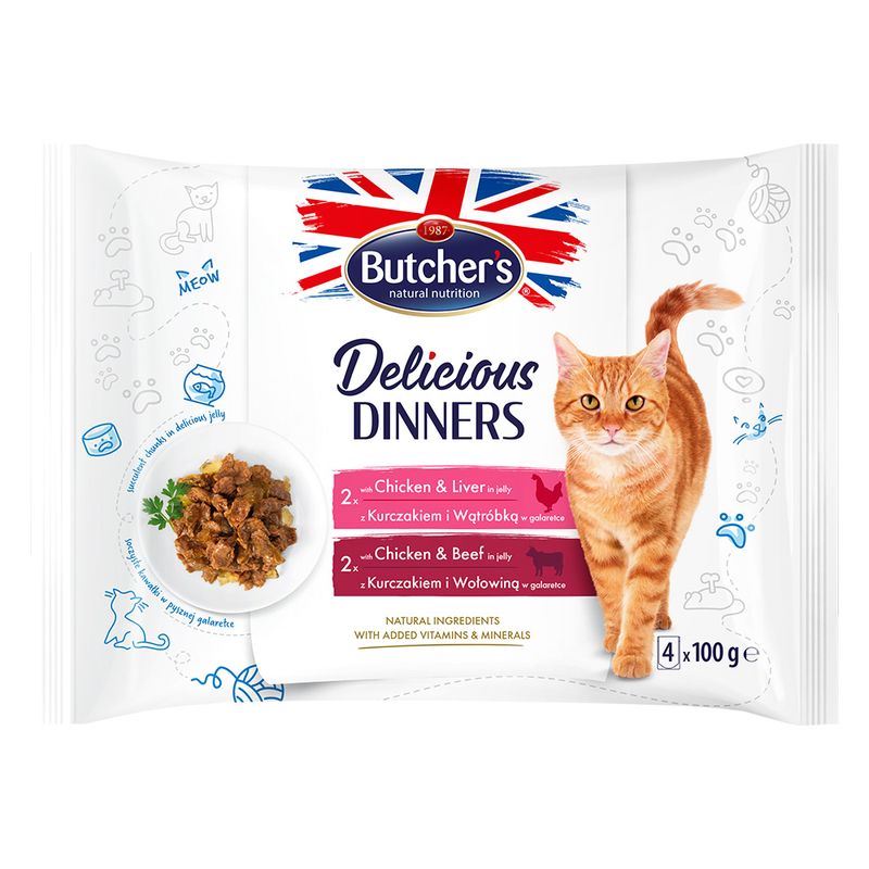 Mégapack Butcher's Delicious Dinners 64 x 100 g ✓ pas cher