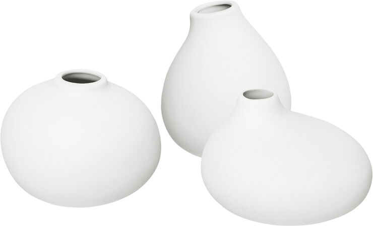 Blomus Set of 3 Vases -NONA- White Lily white