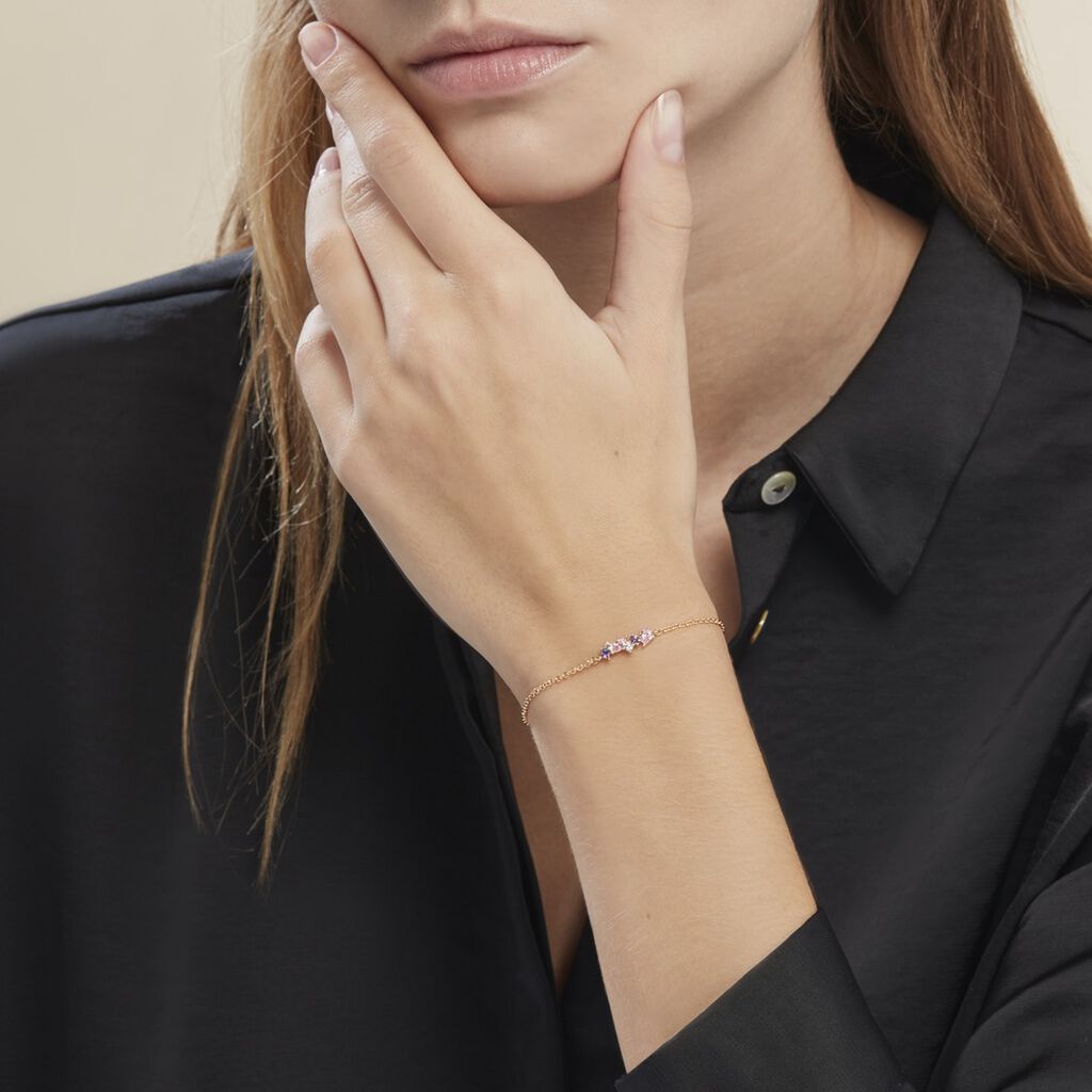 Bracelet Plaqué Or Eliina Oxyde De Zirconium