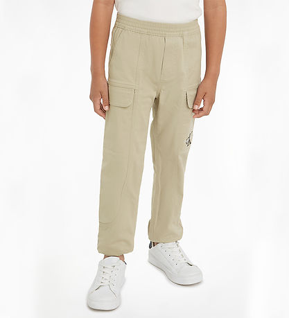 Calvin Klein Hosen - Satin-Fracht - Plaza Taupe