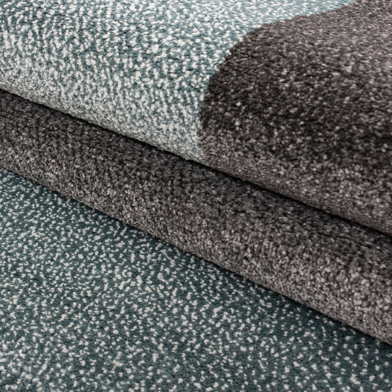 Stilvoller Designer-Kurzflorteppich mit kariertem Design – Rechteckiger Teppich