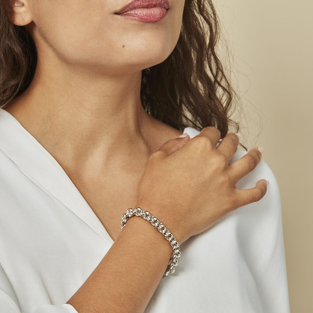 Bracelet Carola Maille Jaseron Argent Blanc