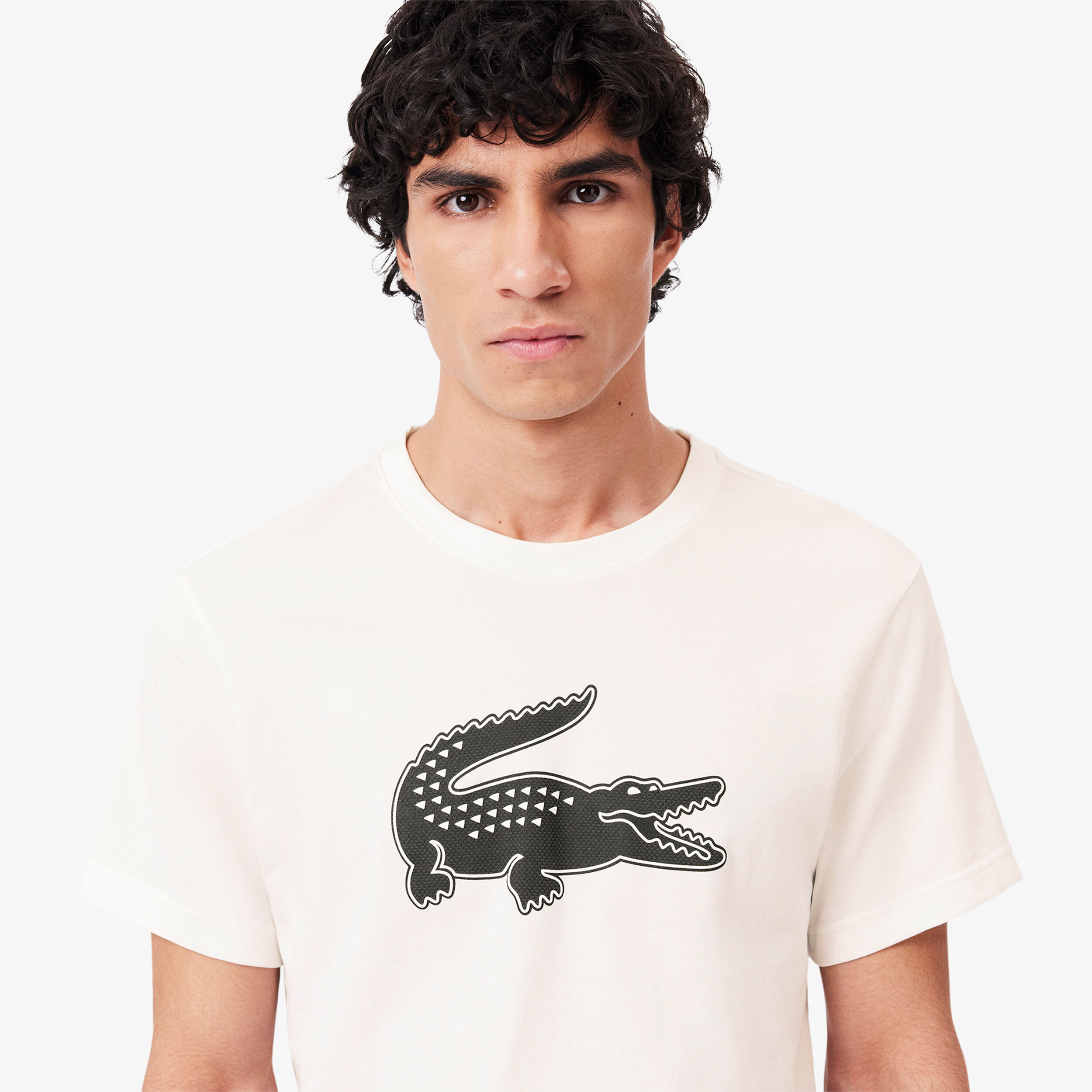 Lacoste T-shirt Hommes - Blanc , Noir