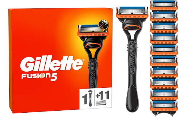 Gillette Nassrasierer »Gillette Fusion5 11er + Handstück«