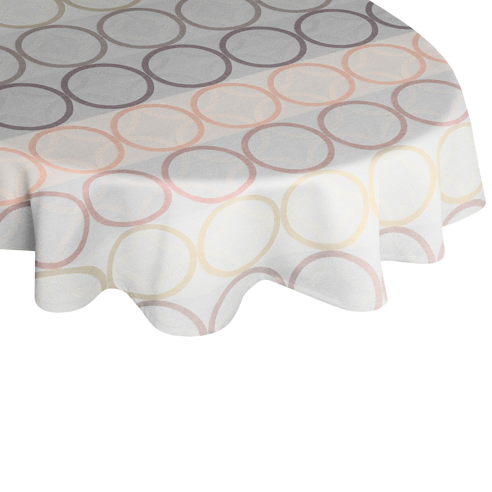 Tischdecke ZIRBELLO - rosé-lila - oval - 130x190 cm