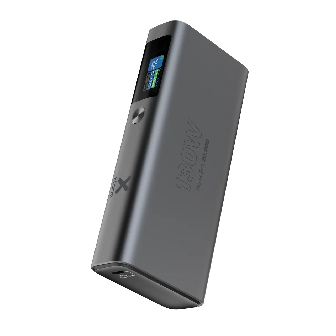 (100W) 20000mAh Nova Pro USB A / 2x USB C Powerbank Fast Charge Ladegerät (XNP200) - Grau