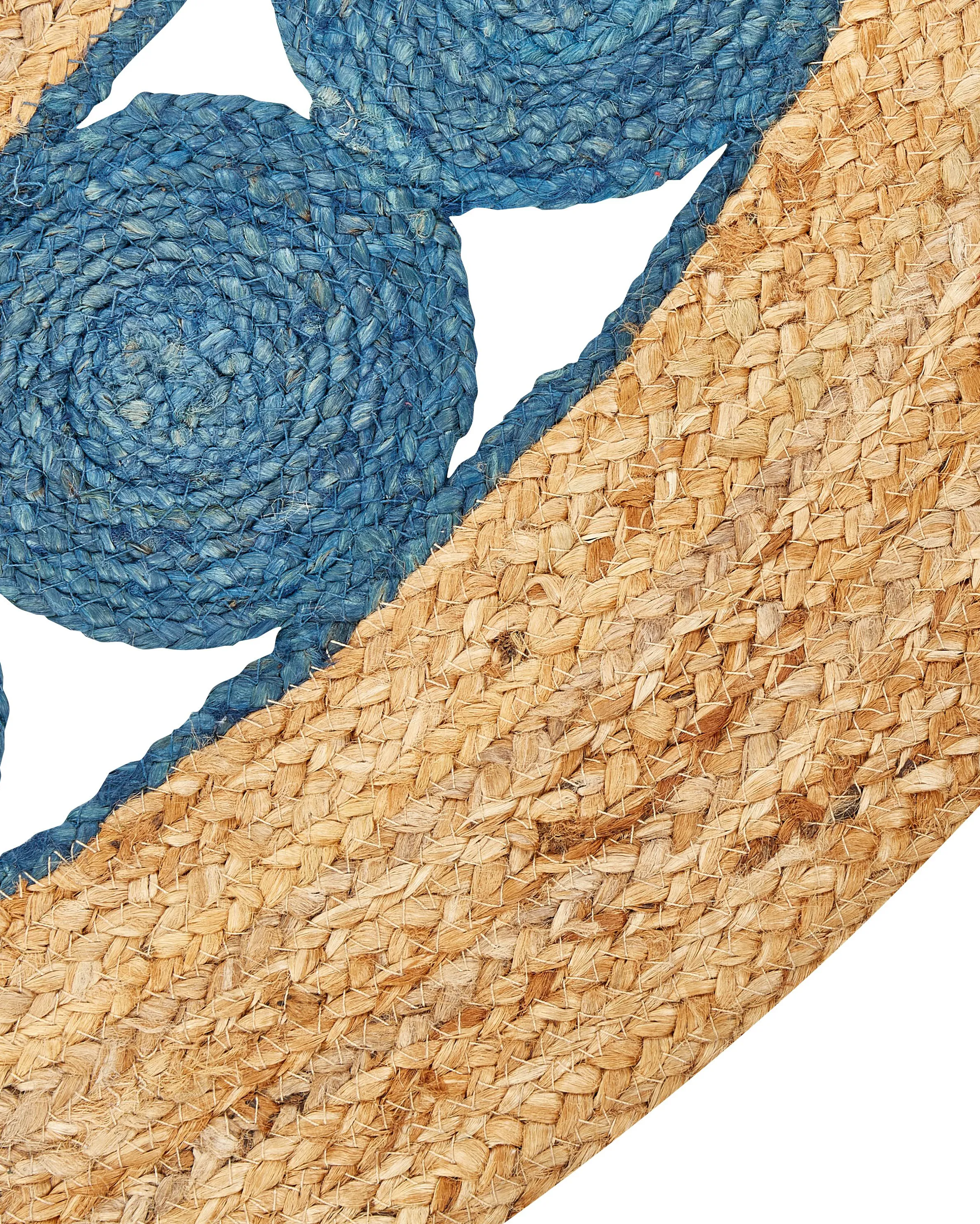 Vloerkleed HOVIT Groen Blauw ø 140 cm Jute