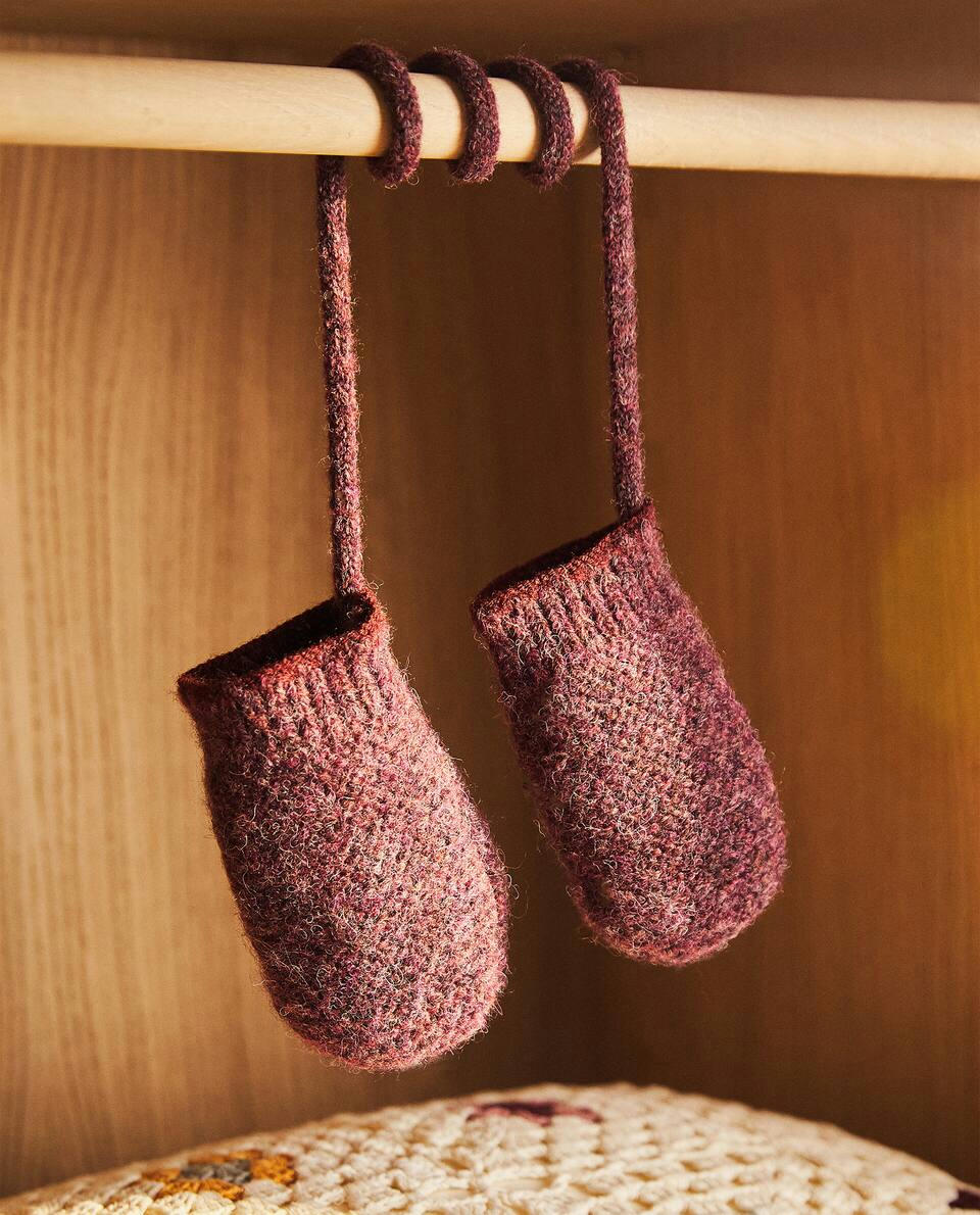 Luvas de bebê de alpaca