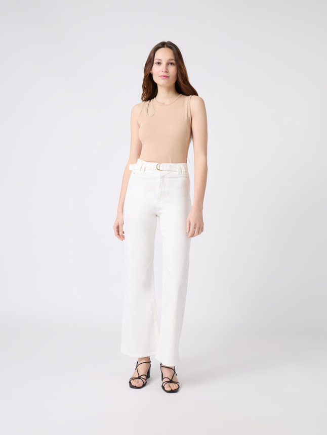 Top col ajouré et strass