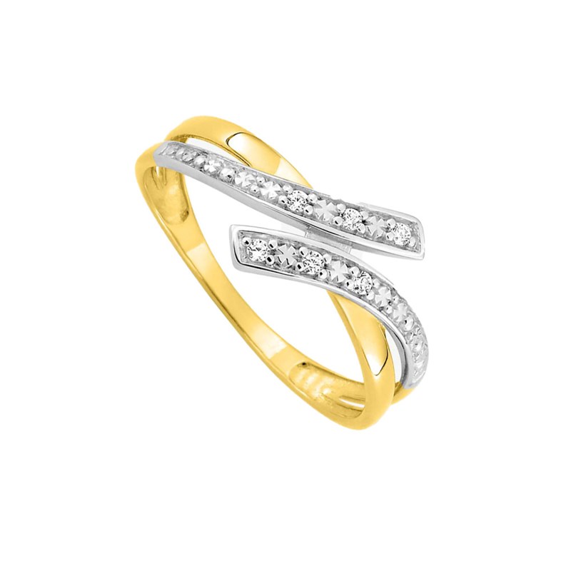 Bague femme - Oxyde de zirconium - Or 9 Carats