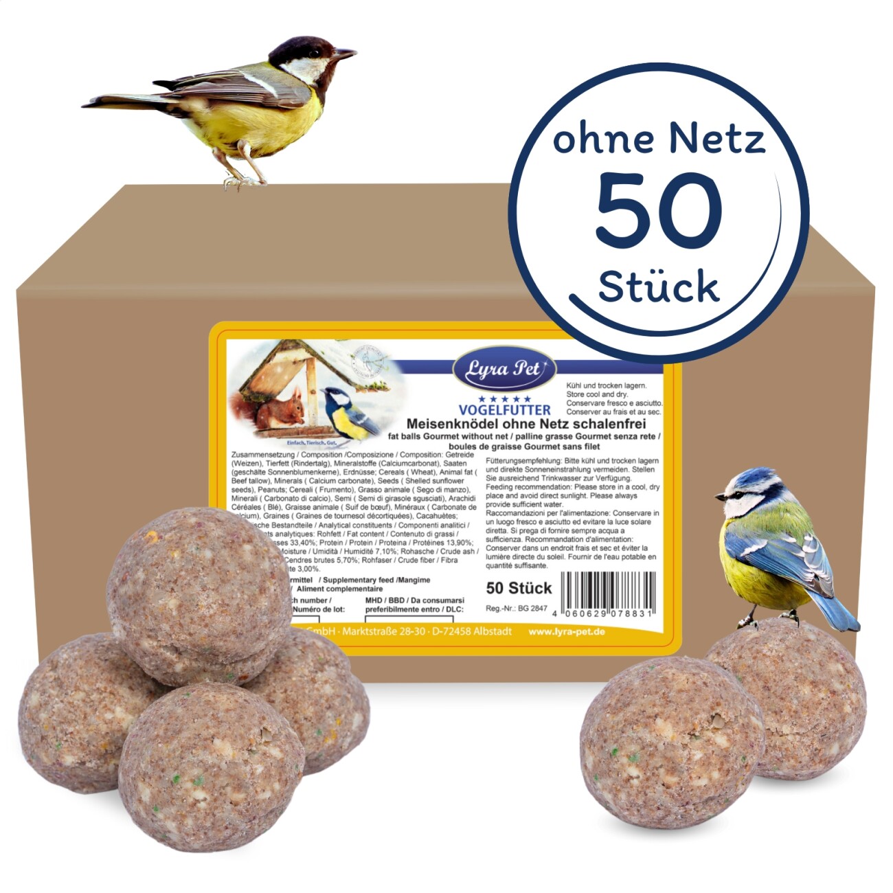 Lyra Pet LyraPet Gourmet Meisenknödel schalenfrei 4,25 kg