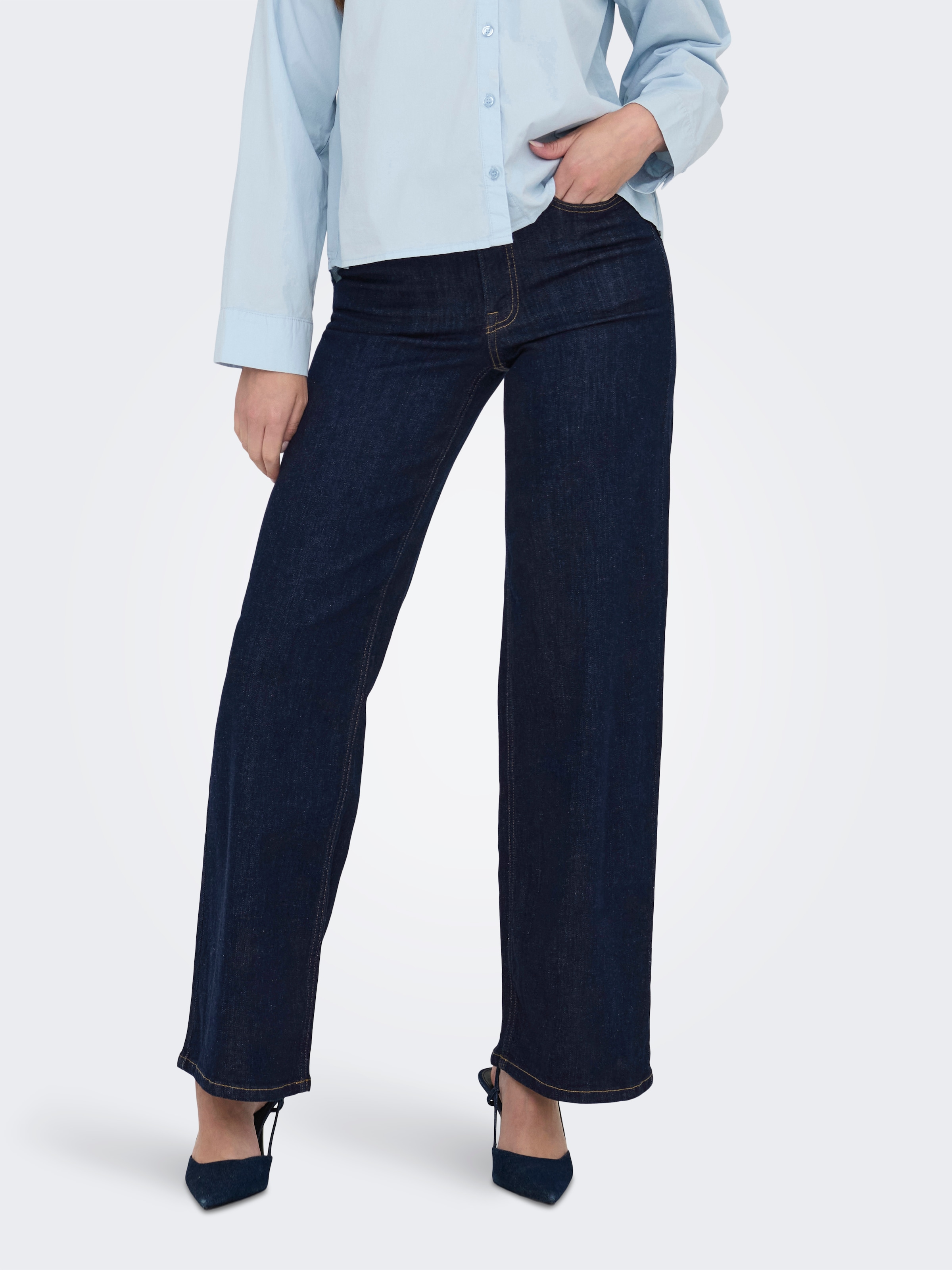 JDY High-waist-Jeans »JDYFELINA-FINA HW WIDE RINSE JNSDNM NOOS«