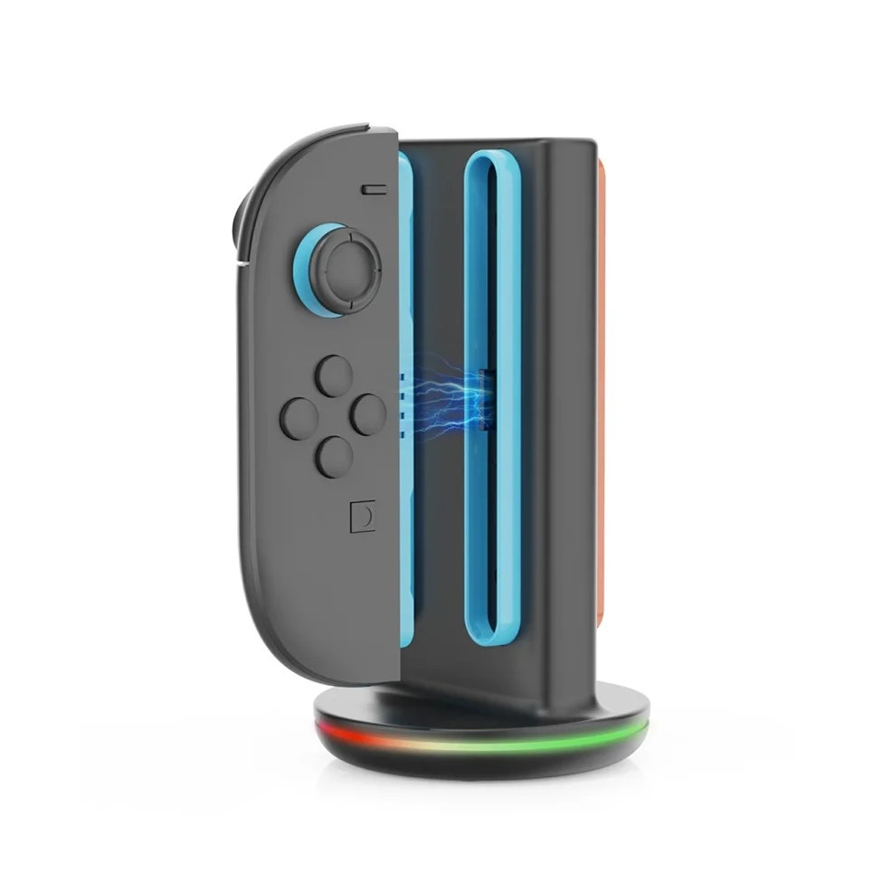 PG-SW2051 (4-fach) Ladestation Charging Dock für Nintendo Switch 2 Joy-Con mit LED-Anzeige - Schwarz