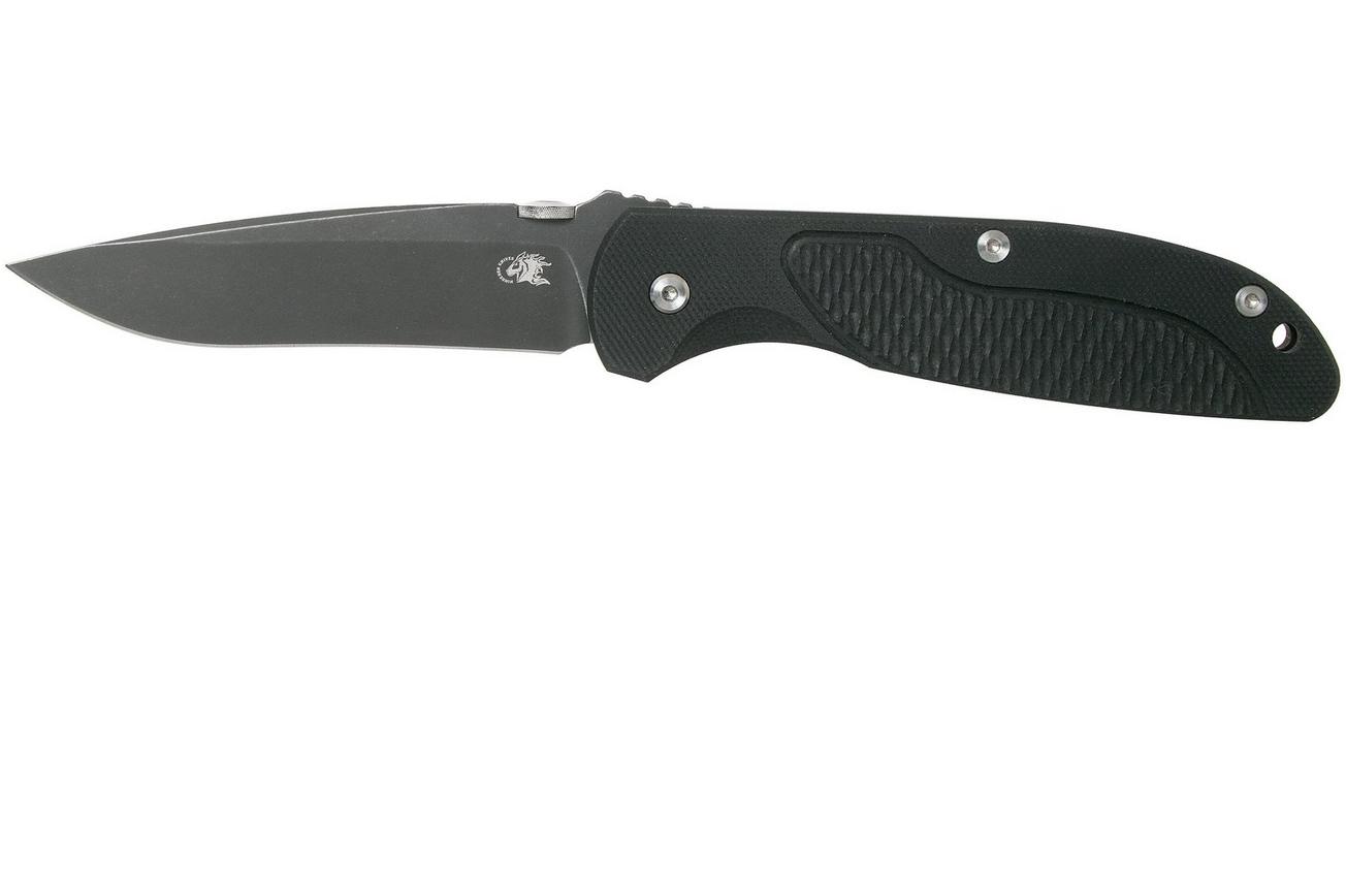 Rick Hinderer FireTac Recurve DLC Battle Black, Black G10 zakmes, Rick Hinderer design