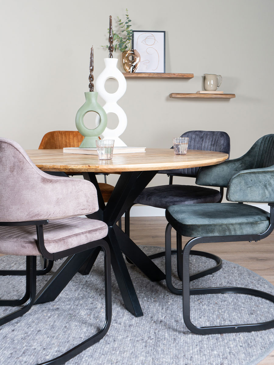 Eettafel Icon ø110 cm – Mangohout