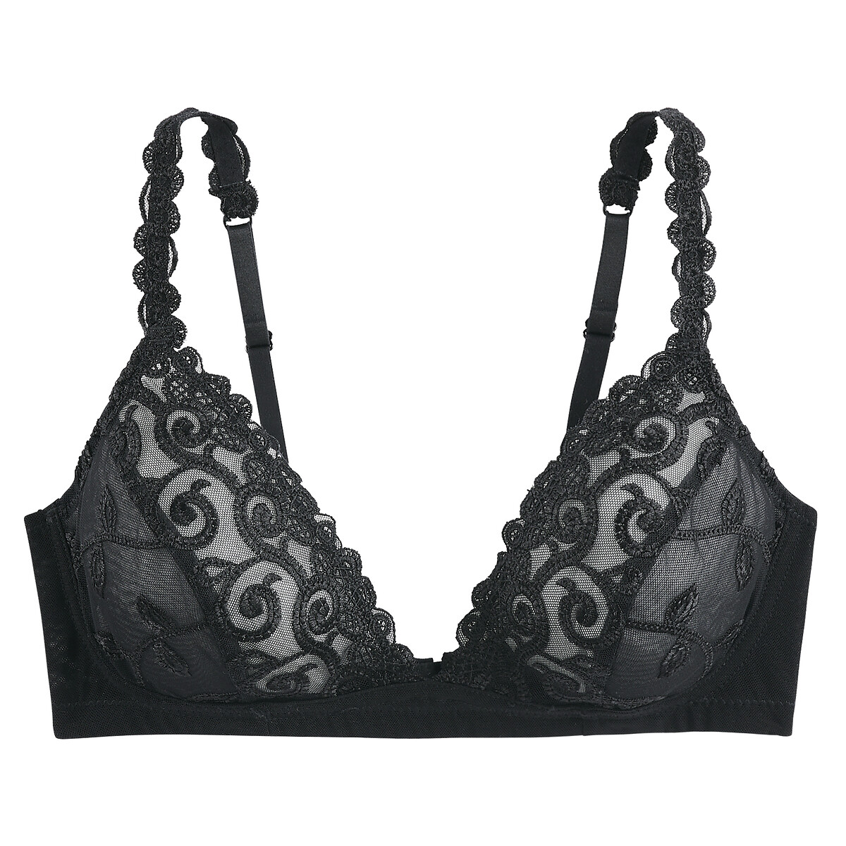 COLEÇÕES LA REDOUTE<br>Sutiã sem aro em tule bordado, Lyssa