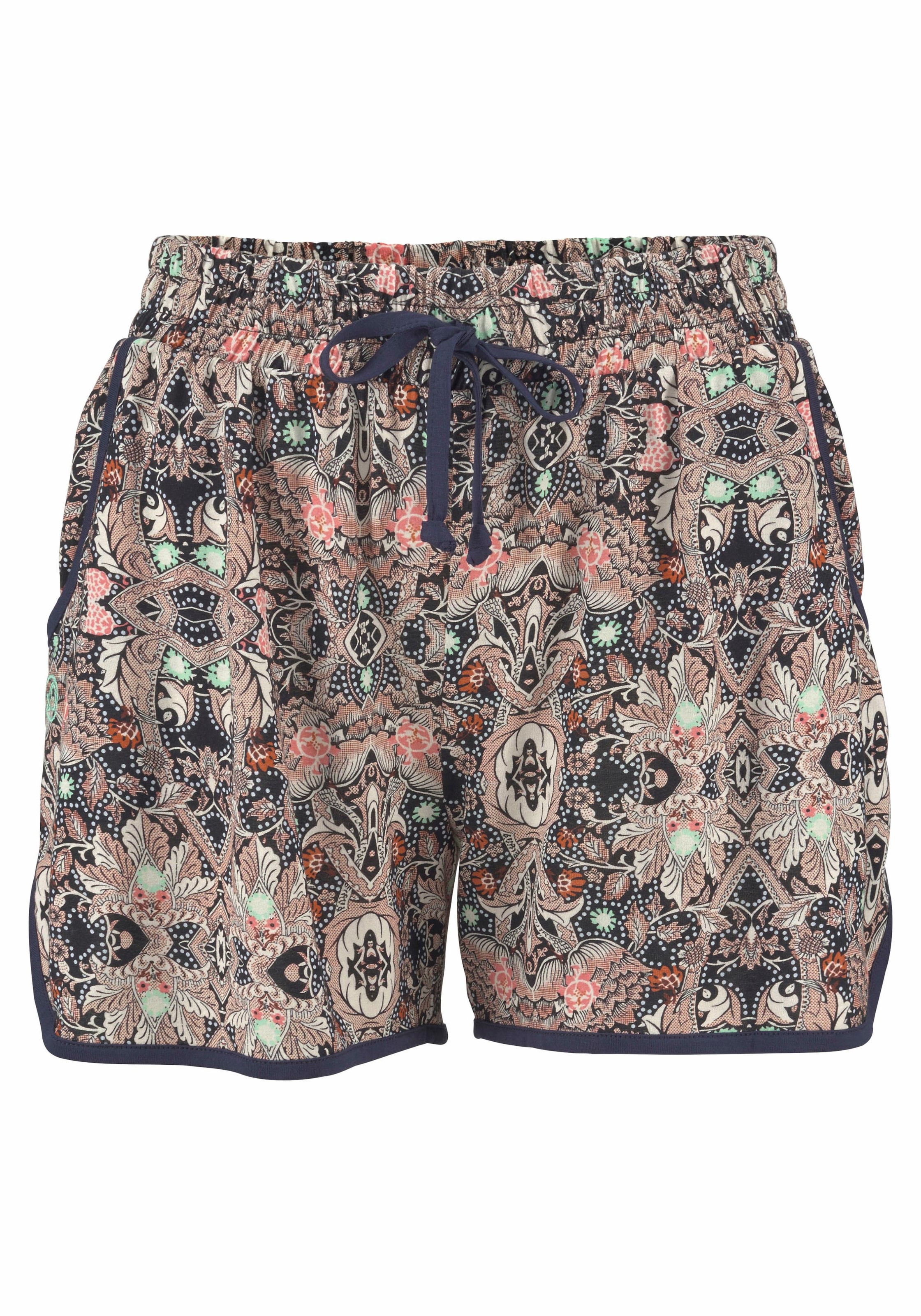 s.Oliver Strandshorts  mit Ethnodruck und Taschen, elastischer Gummizugbund, kurze Hose