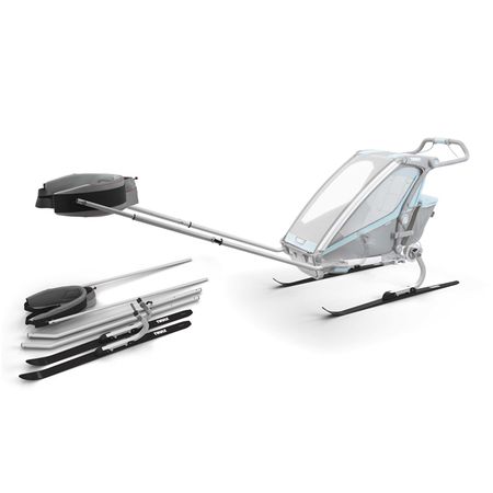 SKISET ZU CHARIOT ANHÄNGER  Silber  Generation 2 ab 2024, Modell CROSS double, CROSS single, SPORT double, SPORT single