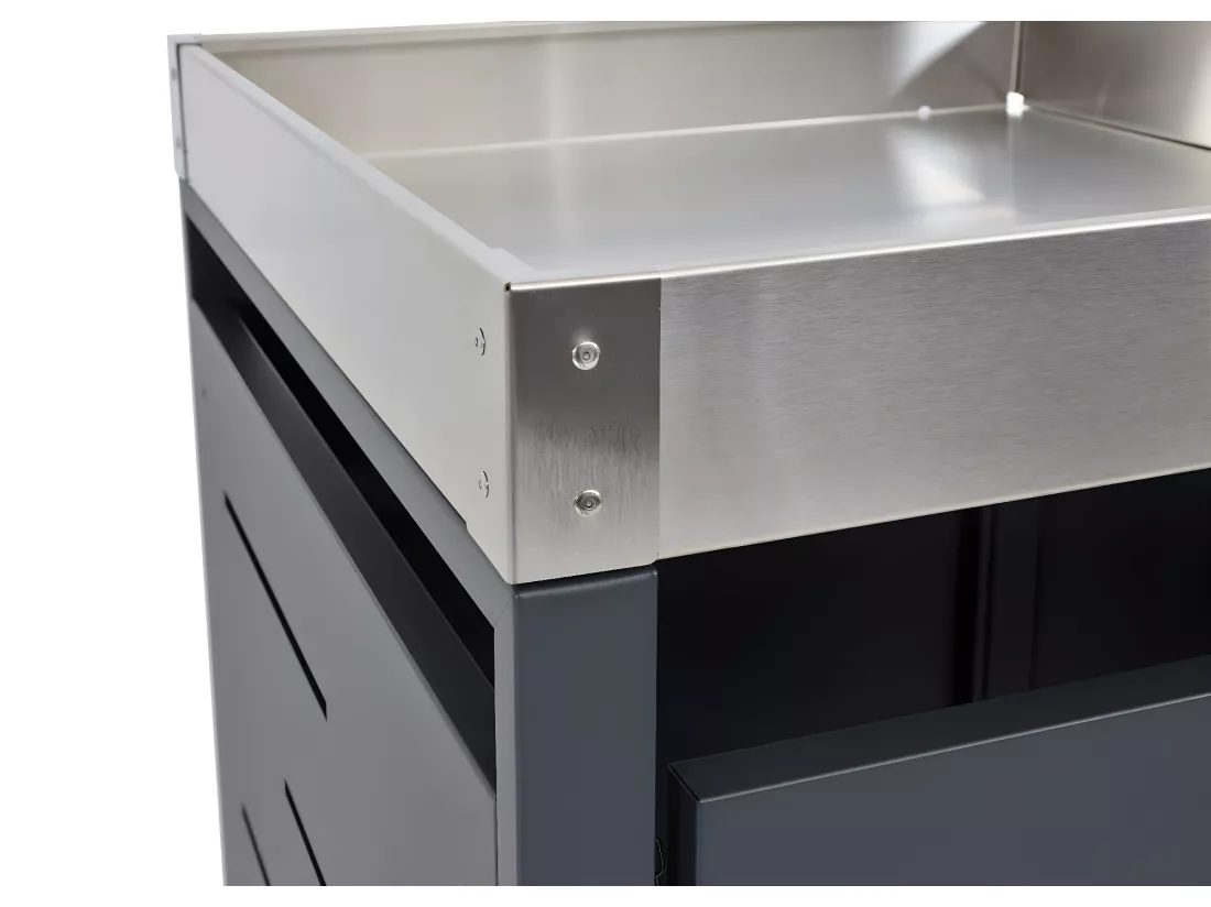 Cache-poubelle pour 2 poubelles MCW-H40b