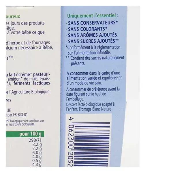 Queijo branco adoçado Hipp Organic Milk Delights +6m 4 x 100g