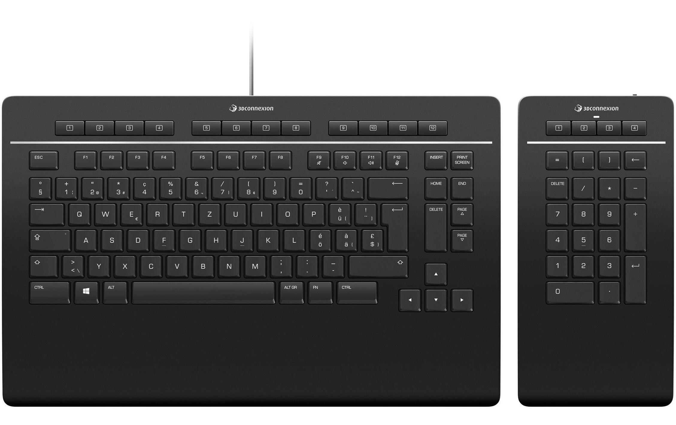 Tastatur Keyboard Pro mit NumpadKabelgebundene USB-Tastatur mit kabellosem Ziffernblock