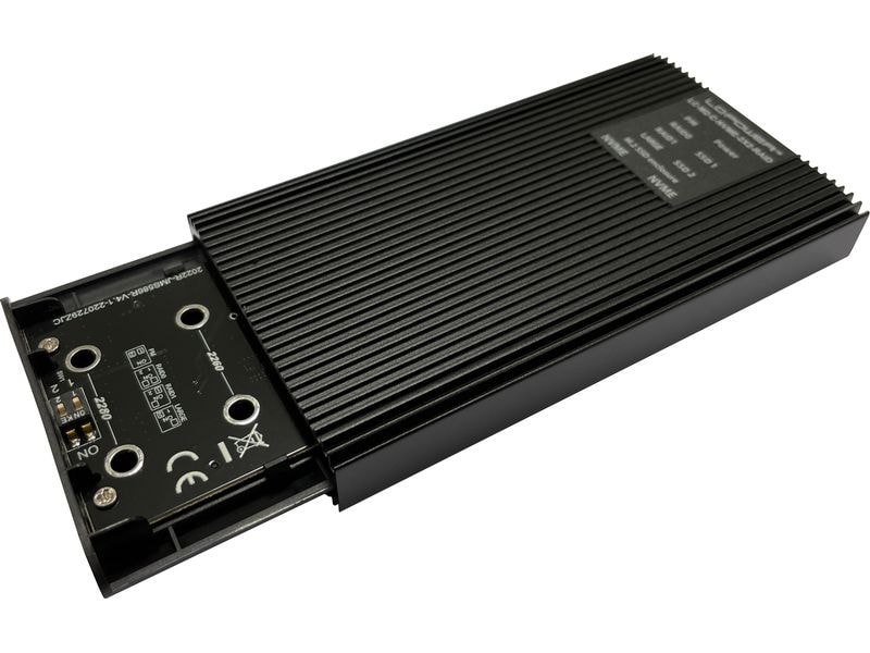 LC-Power Externes Gehäuse LC-M2-C-NVME-2X2-RAID M.2/U.2 SSD Hochwertiges, kompaktes und portables Gehäuse