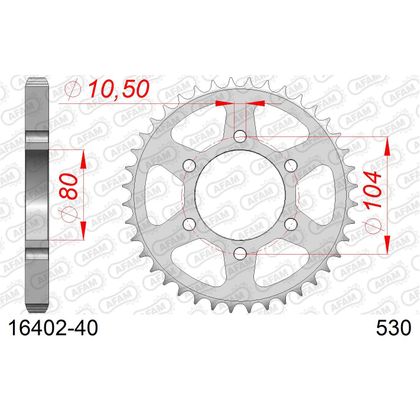 Kit chaine AFAM 530 Type Acier