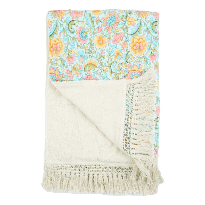 Louise Misha Serviette de plage Lana en coton bio | Vert d'eau