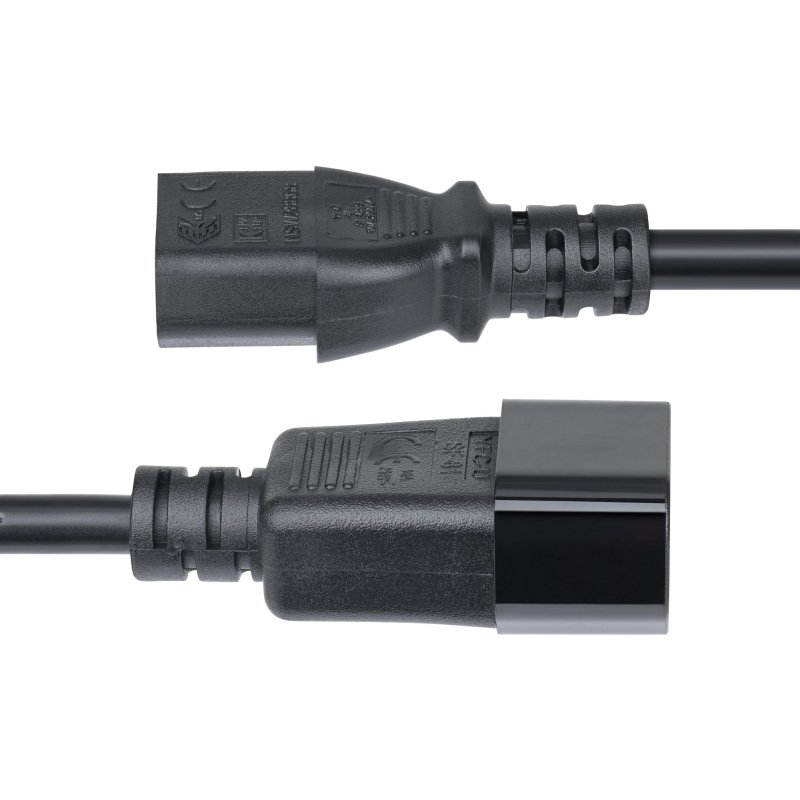 StarTech.com Cordon de Rallonge Électrique de 4,5m, Cordon d'Alimentation PDU C14 à C13, 15A 250V, 14AWG, Câble d'Alimentation AC pour PDU/Alimentation, Certifié KEMA-KEUR