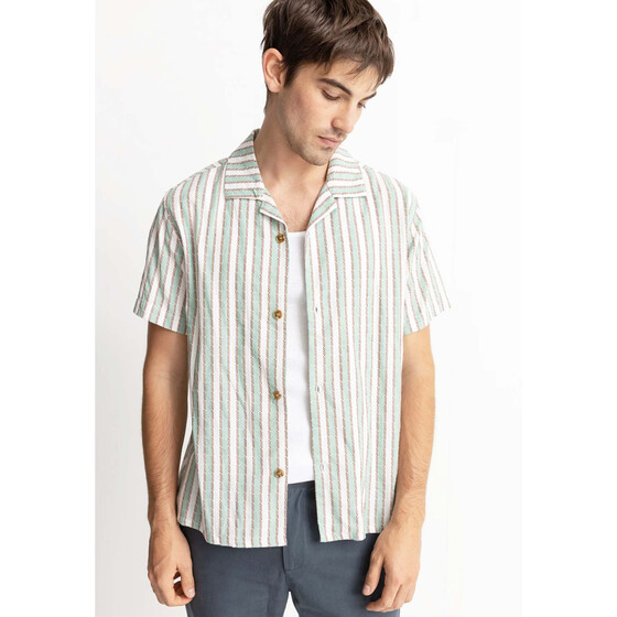 Rhythm Vacation Stripe Ss Shirt Sea Green Men SU24