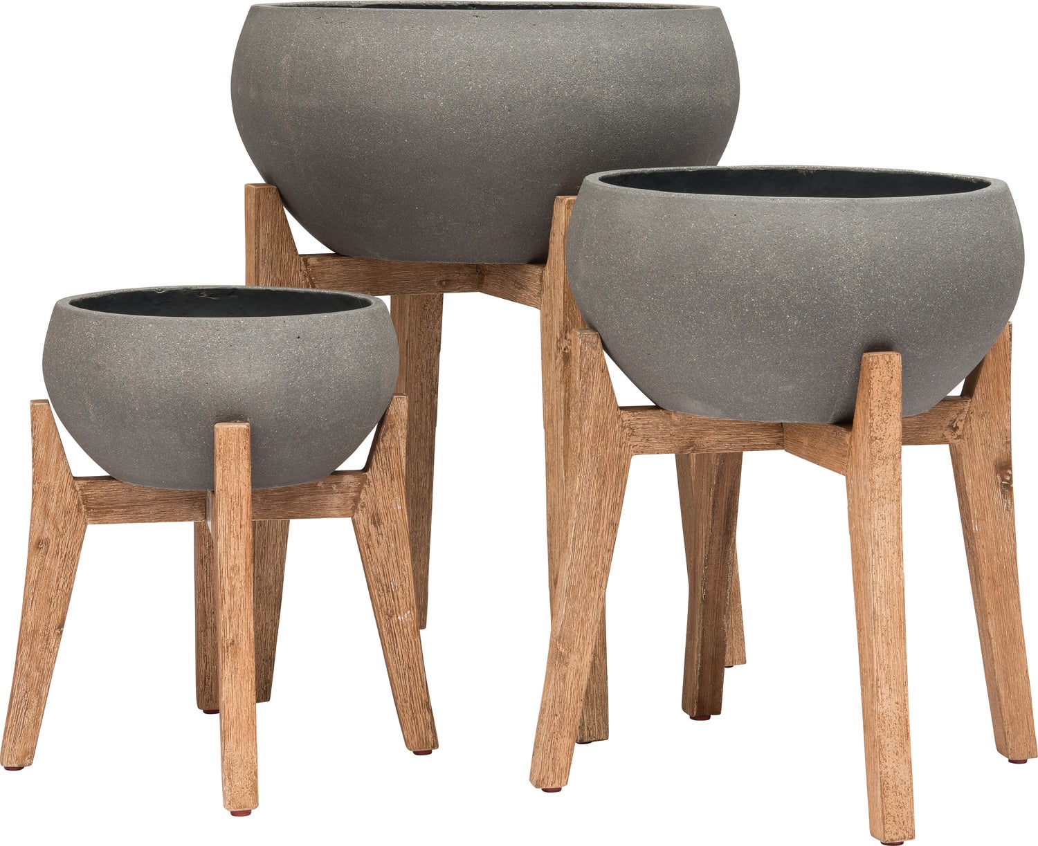 Intratuin bloempot met standaard Sabine grijs D 47 H 53,5 cm
