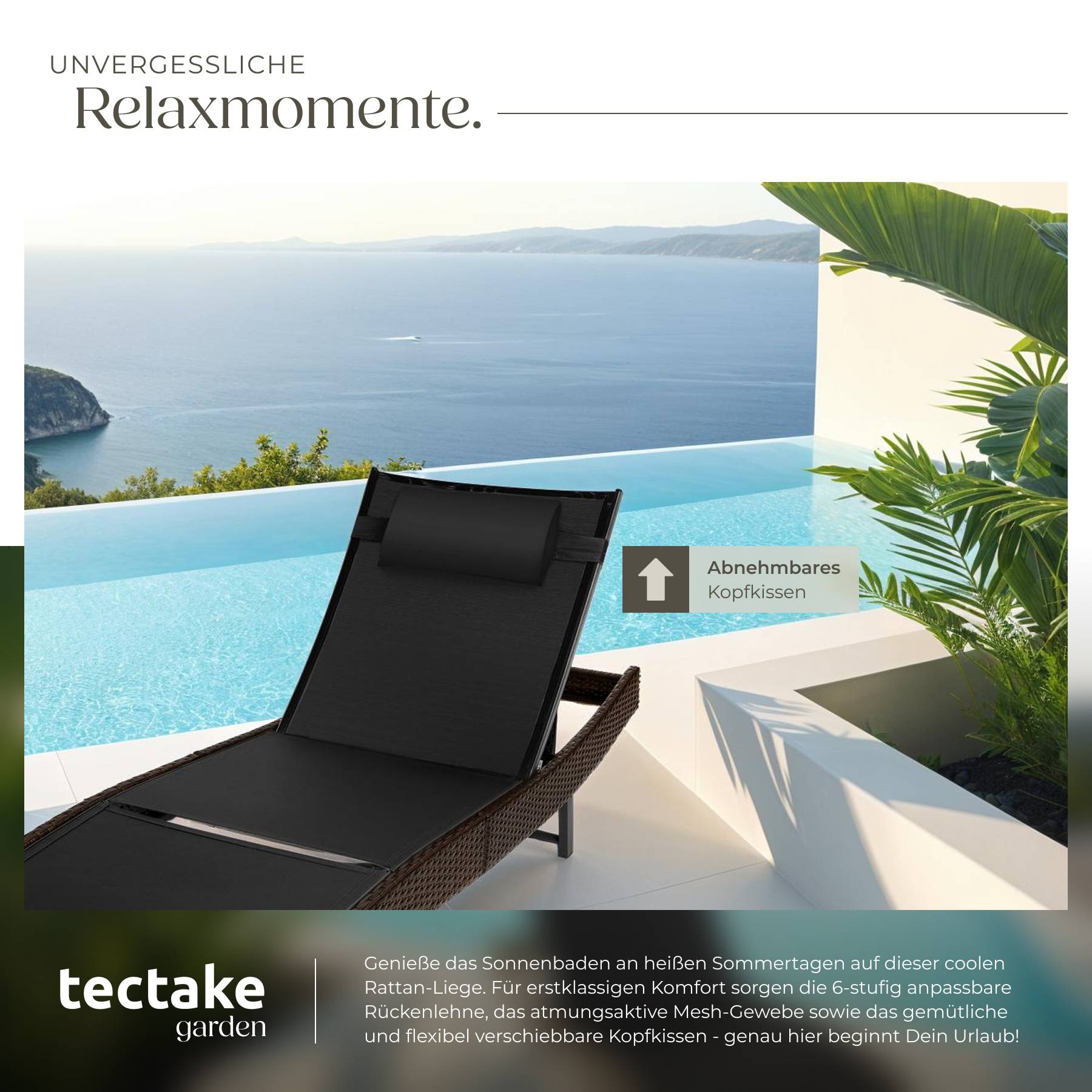 Rattan Sonnenliege Moana
