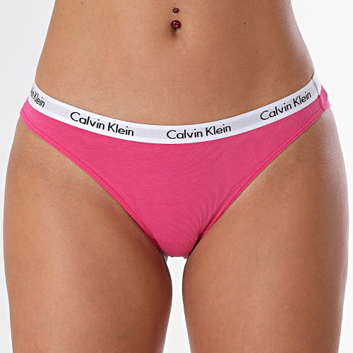 Lot De 3 Culottes Femme QD5146E Noir Rouge Rose