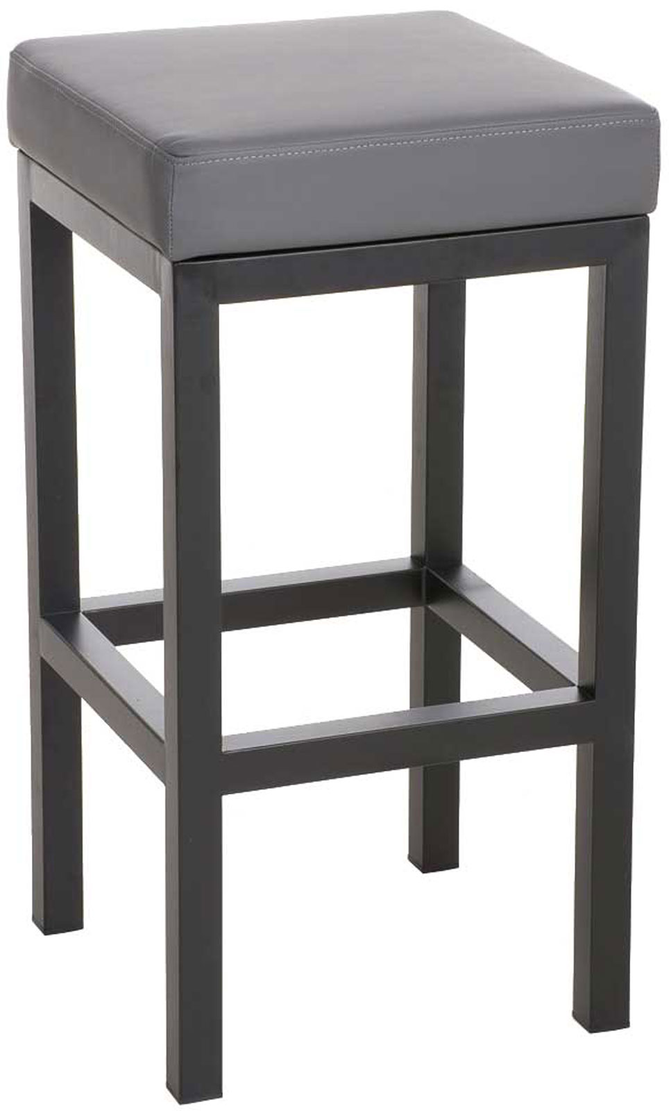 CLP Barhocker Taylor I Sitzhöhe 83 cm I Gepolsterter Barstuhl mit Kunstlederbezug oder Stoffbezug I Tresenhocker mit schwarzem Metallgestell