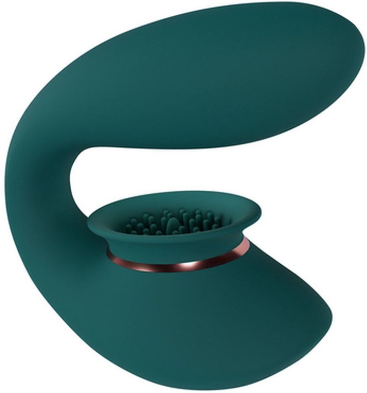Twitch 3 - Rechargeable Vibrator and Suction - Forest Green